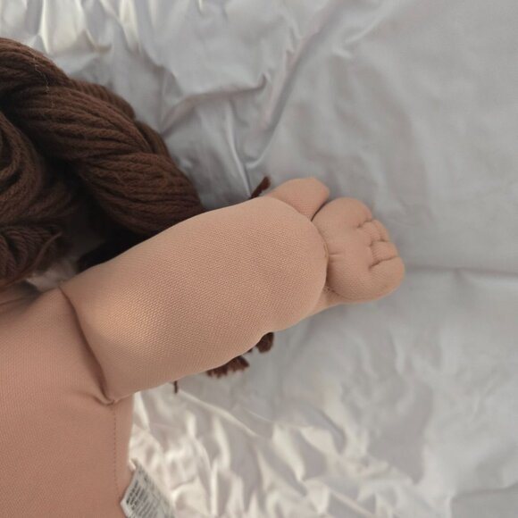 Cabbage Patch Kids Doll Vintage 1982 Coleco Brown Yarn Hair Brown Eyes Tooth - Picture 4 of 14